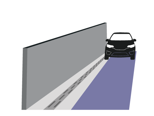 壁や擁壁のすぐ脇の側溝での施工が可能